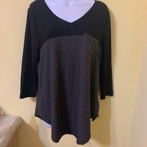 Sheila Rose Black & Grey Top Large